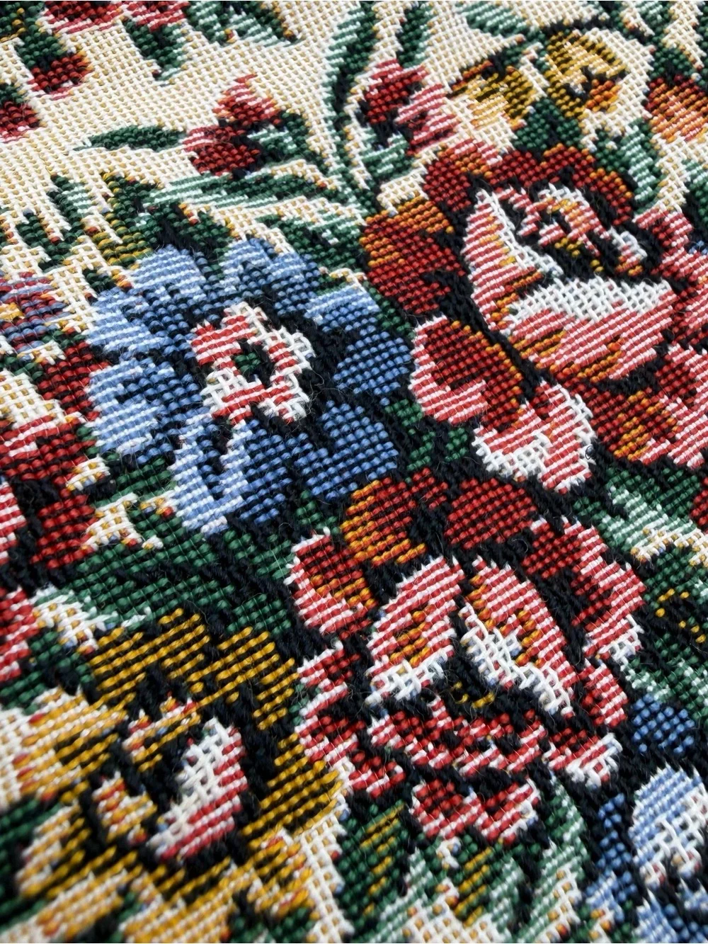 Vintage Victorian Floral Tapestry Kisslock Purse Set